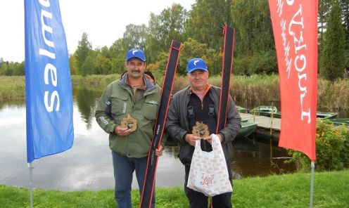 Kopvērtējuma 3. vietas ieguvēji Kaspars Grablovskis un Aigars Līdumnieks